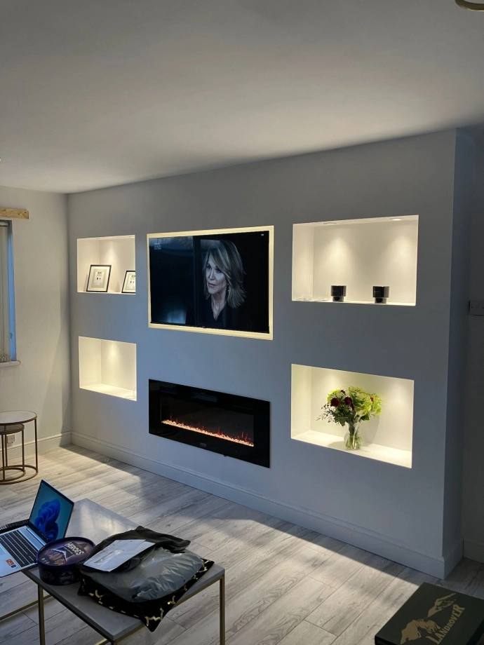 gypsum and stone media wall
